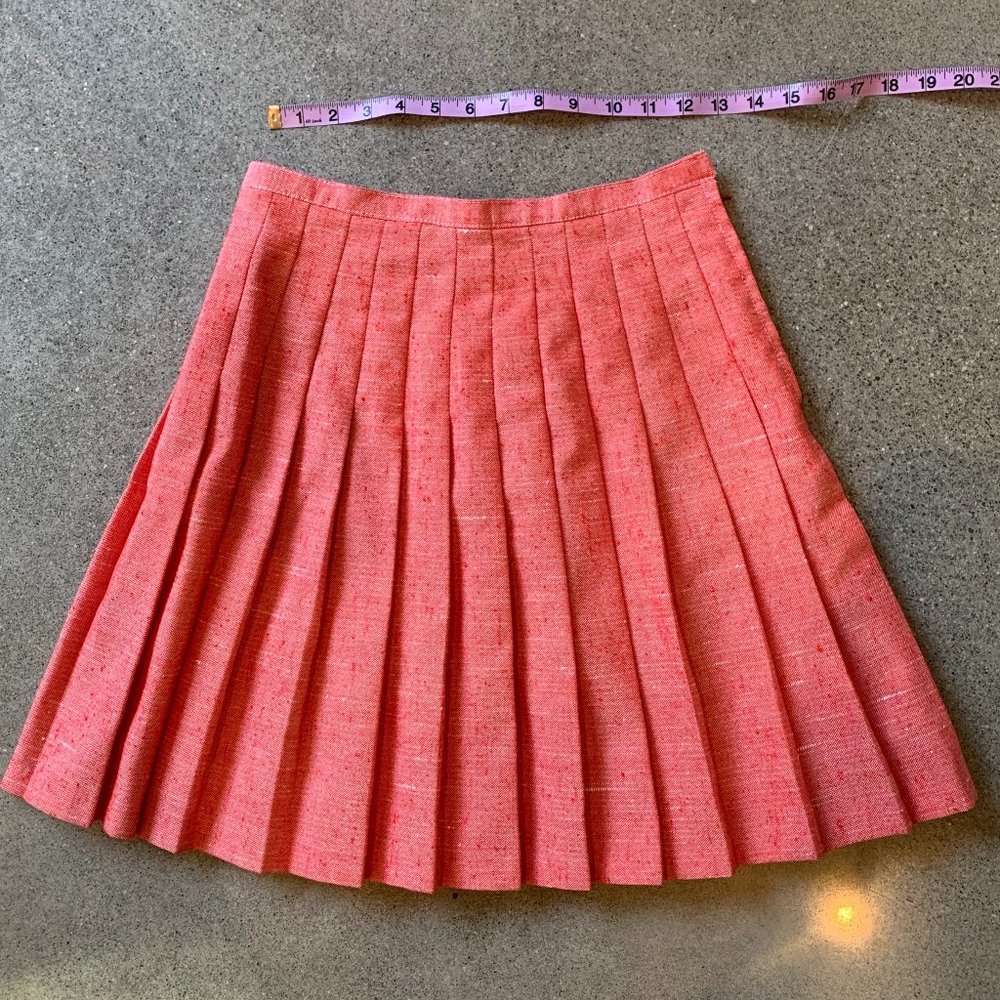 Vintage Pleated Red Skirt